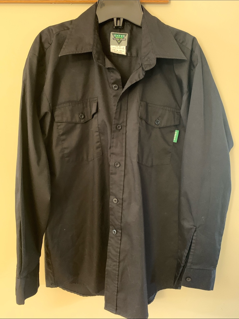2/$20 Gatts Men’s Black Long-Sleeve Button-Down Work Shirt